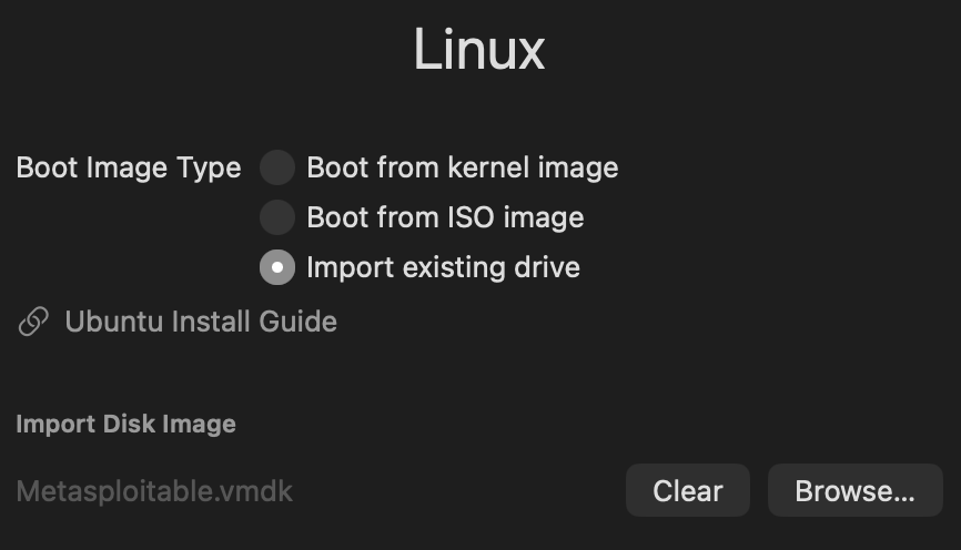 Disk selected and ready to go