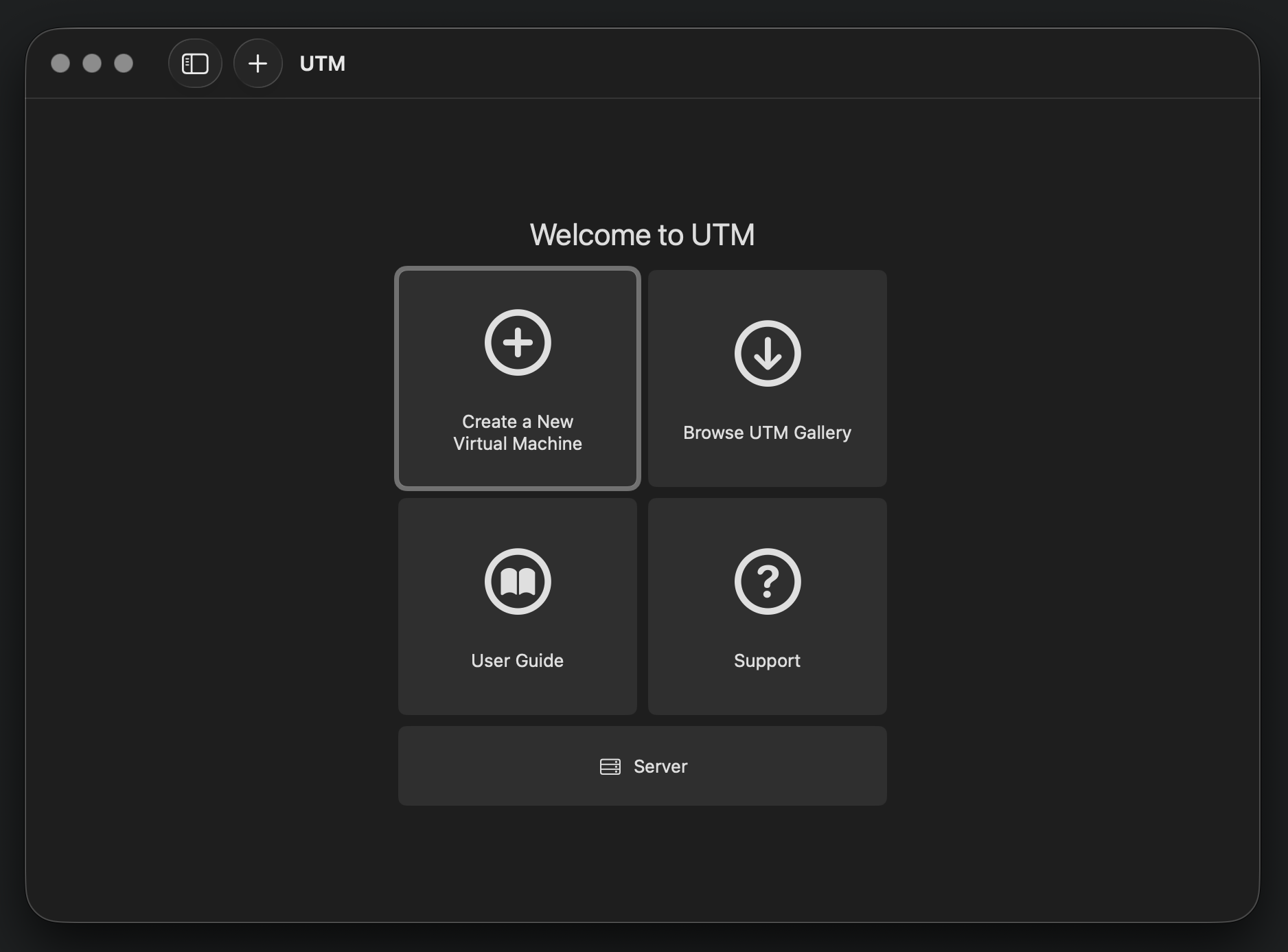 The Welcome Page on UTM